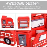 Fotoliu Masina de Pompier cu cardu de lemn si cu 2 compartimente de stocare Fire Engine Sofa